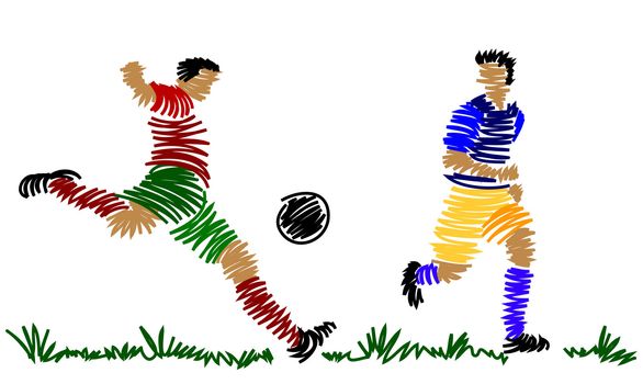 abstract soccer player