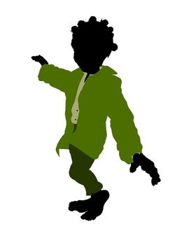 Dwarf illustration silhouette on a white background