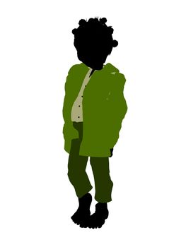 Dwarf illustration silhouette on a white background