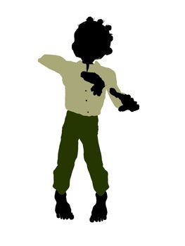 Dwarf illustration silhouette on a white background