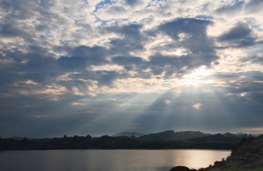 Sunrise at the Kolyvanskoe lake, july 2008