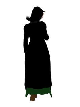 Graduate silhouette on a white background