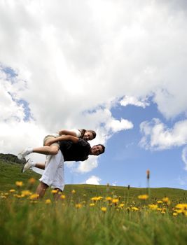 Couple enjoying their holidays