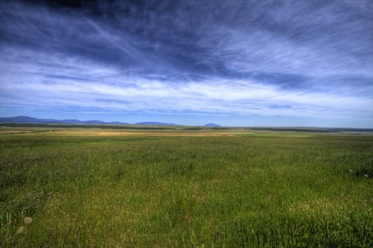 Wide open space across the prairie in this HDR image.