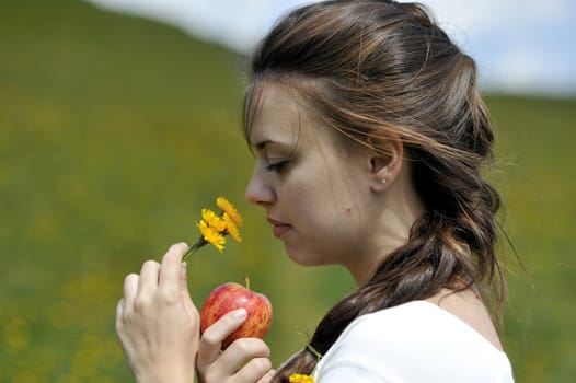 Woman during her summer holidays