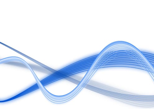 Abstract illustration of transparent blue lines and shapes.