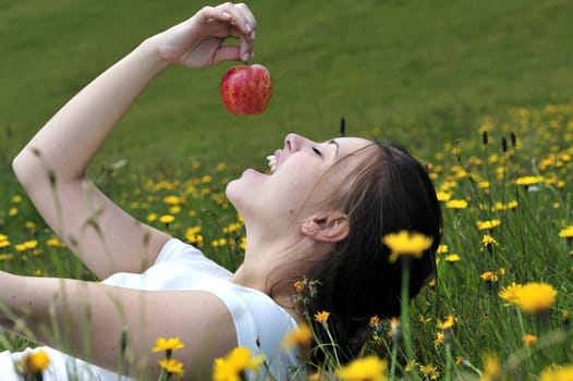 Woman during her summer holidays