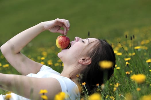 Woman during her summer holidays