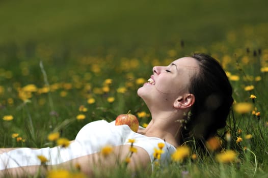 Woman during her summer holidays