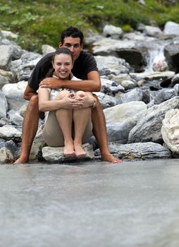 Couple enjoying their summer holidays