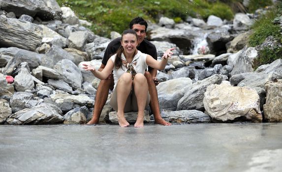 Couple enjoying their summer holidays