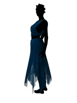 Aladdin fairytale illustration silhouette on a white background