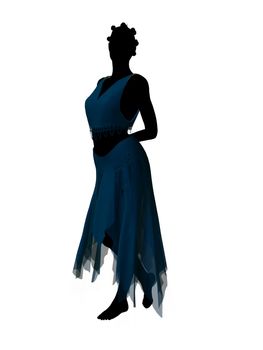 Aladdin fairytale illustration silhouette on a white background