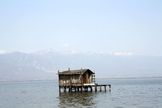 Small fisherman house in Dojran Lake, Macedonia