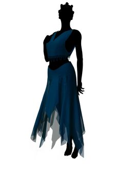 Aladdin fairytale illustration silhouette on a white background