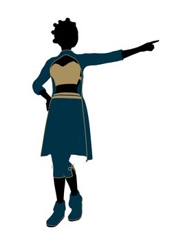 Aladdin fairytale illustration silhouette on a white background