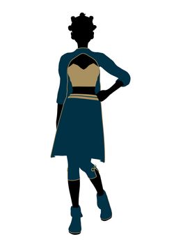 Aladdin fairytale illustration silhouette on a white background