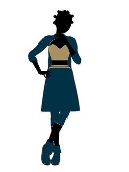 Aladdin fairytale illustration silhouette on a white background