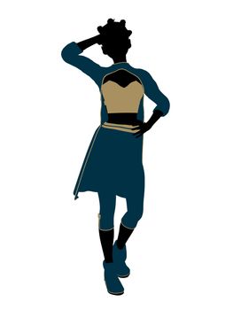 Aladdin fairytale illustration silhouette on a white background