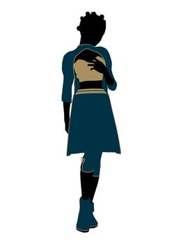 Aladdin fairytale illustration silhouette on a white background