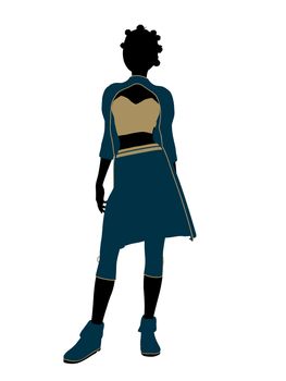 Aladdin fairytale illustration silhouette on a white background