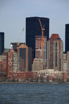 NYC skyline and construction as seen from New Jersey