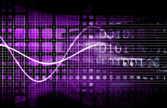 Technology Concept with Online Media Abstract Art