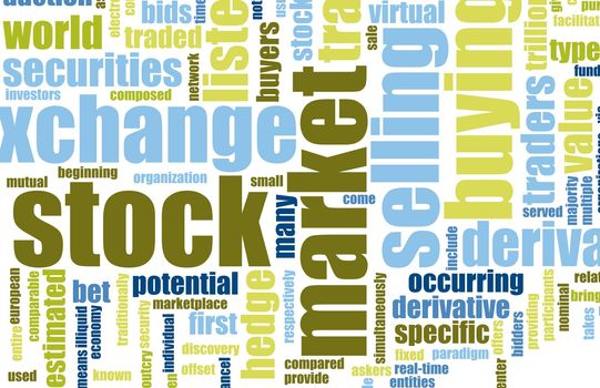 Stock Market Terminology Background as a Art