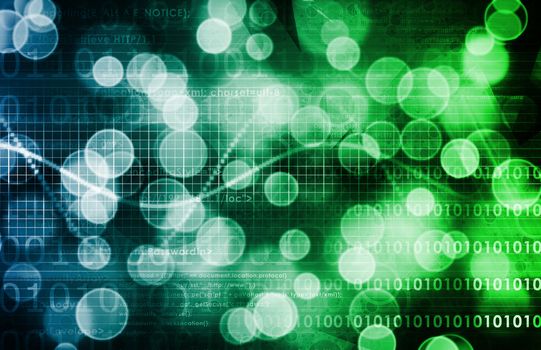 Science Technology Data as a Abstract Art