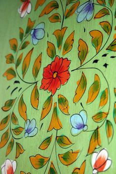 flowers design on wood background 