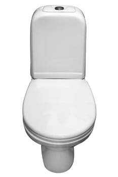 White porcelain lavatory pan on isolated background.