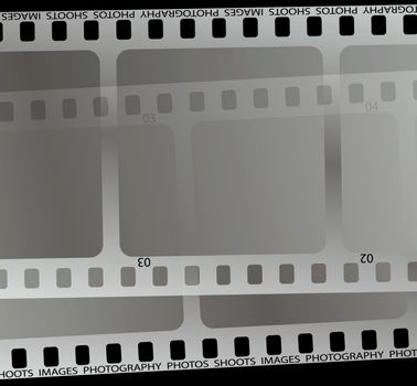 a close up of a piece of film in black
