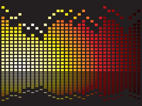 Graphical equaliser illustration ideal as a background or desktop