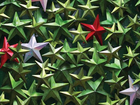 Background / abstract image of metal stars.
