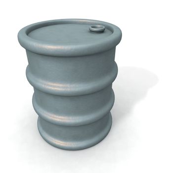 a 3d render of some oil barrels over a white background