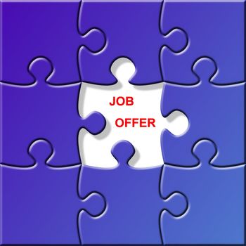 a puzzle with a missing piece - job offer