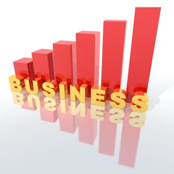 a 3d rendering to illustrate business success