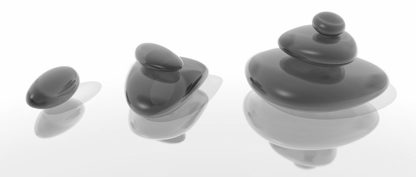 a 3d rendering of pebbles