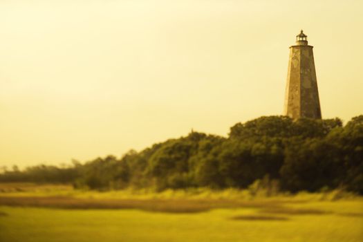 Lighthouse on Bald Head Island, North Carolina.