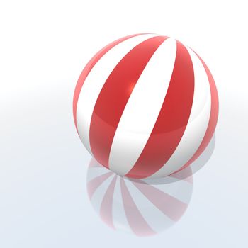 a 3d rendering of a beach ball