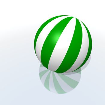 a 3d rendering of a beach ball