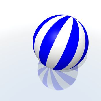 a 3d rendering of a beach ball