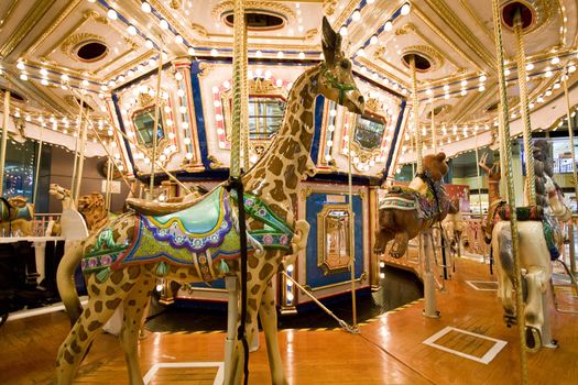 it is a close shot of Merry-go-round .