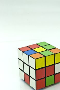 It is a Rubik's cube over white background