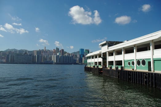 It is a ferry habour in hong kong