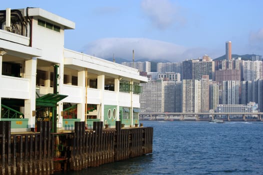 It is a ferry habour in hong kong