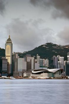 It is a shoot of hong kong before typhoon