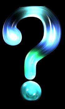 An illustration of a question mark with an icy appearance.