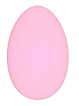 An illustration of a pink Easter egg isolated on white.