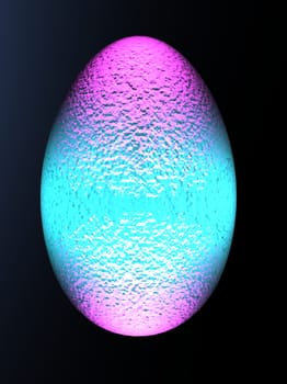 An illustration of a multicolored Easter Egg isolated on black